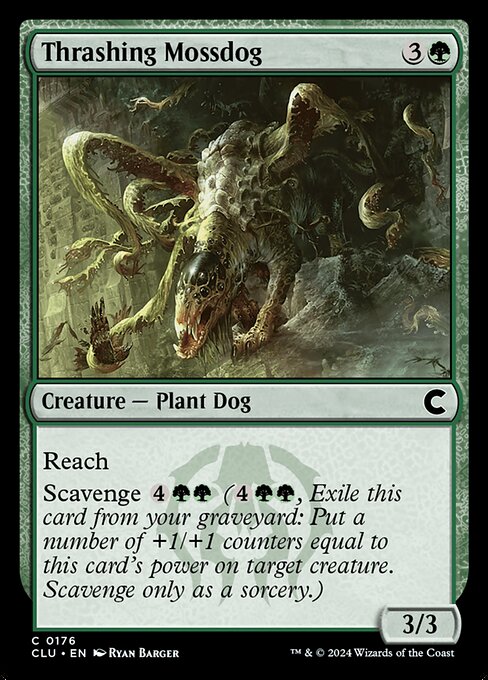 Thrashing Mossdog - Ravnica: Clue Edition Magic card