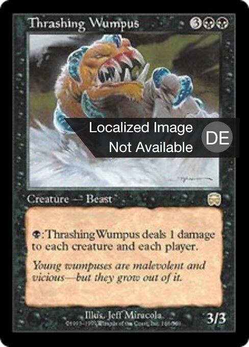 Wumpus Devastatore (Thrashing Wumpus) - Mercadian Masques (#166) - Illustrated by Jeff Miracola - Magic: The Gathering Card