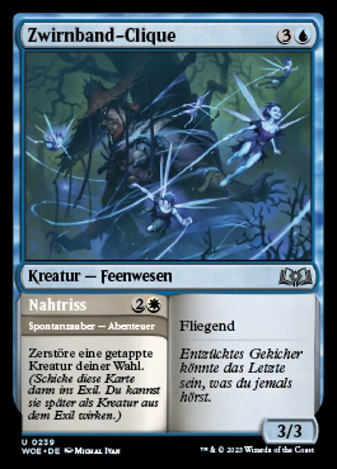 Threadbind Clique // Rip the Seams - Wilds of Eldraine (#239) - Illustrated by Michal Ivan - Magic: The Gathering Card