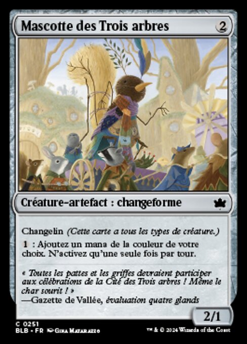 Dreibaum-Maskotte (Three Tree Mascot) - Bloomburrow (#251) - Illustrated by Gina Matarazzo - Magic: The Gathering Card