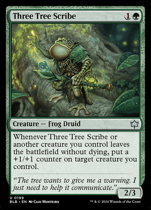Three Tree Scribe - Bloomburrow Magic card