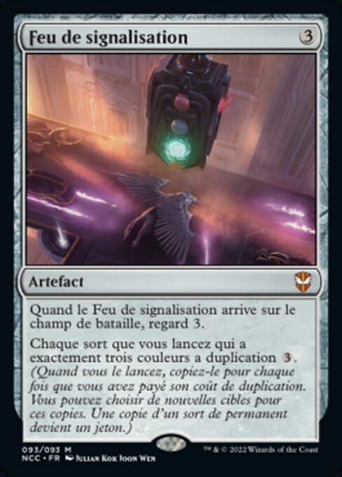 Triplice Segnale (Threefold Signal) - New Capenna Commander (#93) - Illustrated by Julian Kok Joon Wen - Magic: The Gathering Card