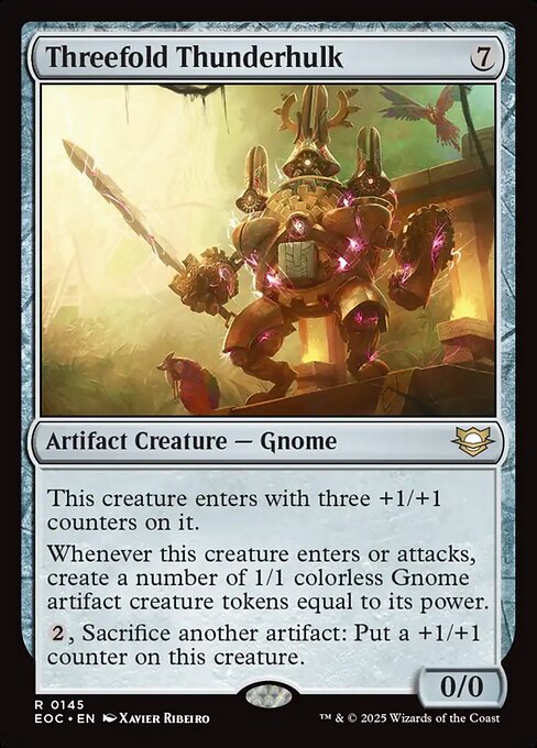 Threefold Thunderhulk - Edge of Eternities Commander Magic card