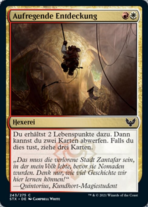 快意发现 (Thrilling Discovery) - Outlaws of Thunder Junction Commander (#245) - Illustrated by Campbell White - Magic: The Gathering Card