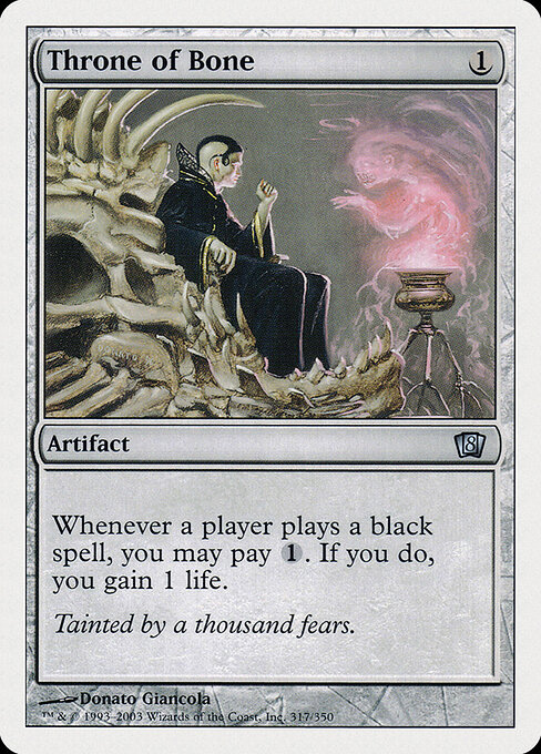 Throne of Bone - Eighth Edition (#317) - Illustrated by Donato Giancola - Magic: The Gathering Card