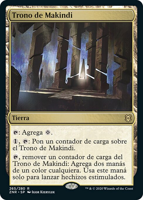 마킨디 왕좌 (Throne of Makindi) - Zendikar Rising (#265) - Illustrated by Igor Kieryluk - Magic: The Gathering Card