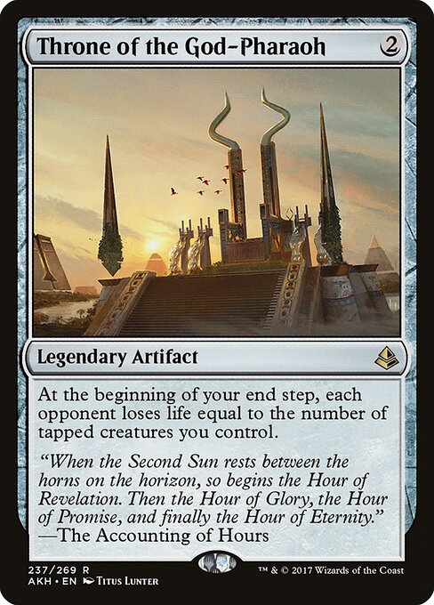 Throne of the God-Pharaoh - Amonkhet (#237) - Illustrated by Titus Lunter - Magic: The Gathering Card