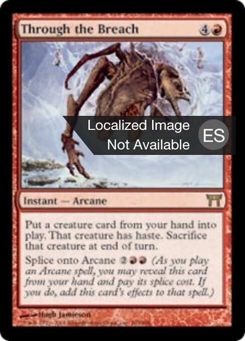 穿越裂罅 (Through the Breach) - Champions of Kamigawa (#193) - Illustrated by Hugh Jamieson - Magic: The Gathering Card