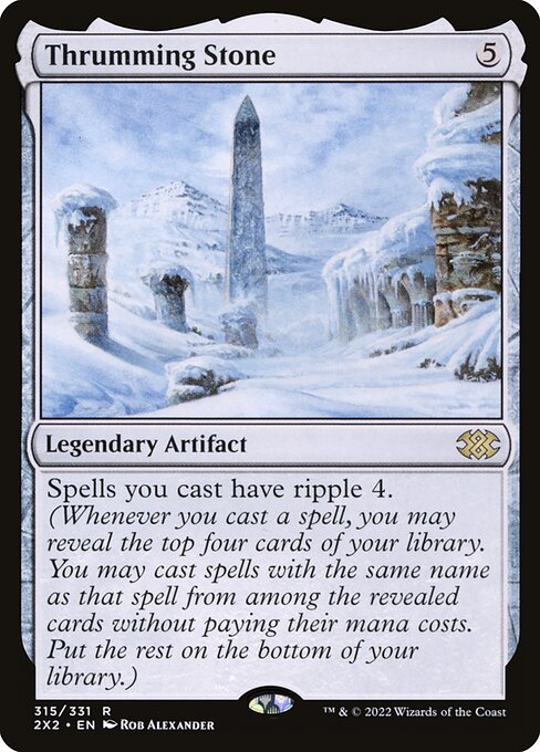 Pierre psalmodique (Thrumming Stone) - Coldsnap (#142) - Illustrated by Rob Alexander - Magic: The Gathering Card
