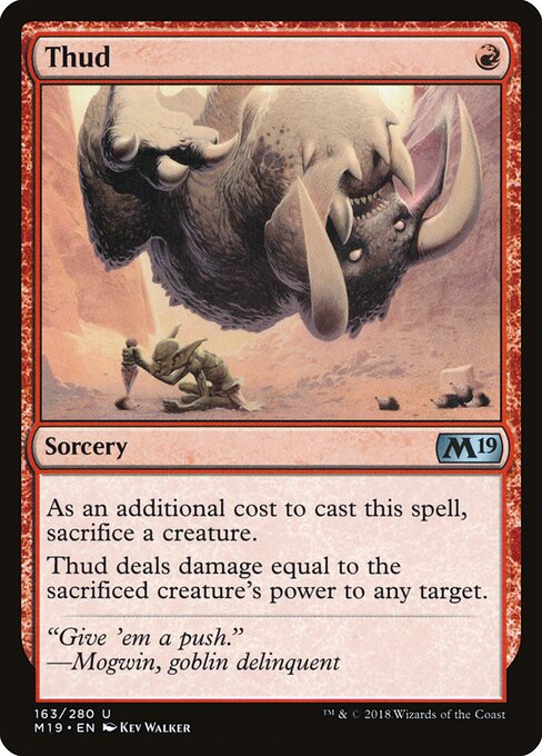 Thud - Core Set 2019 Magic card
