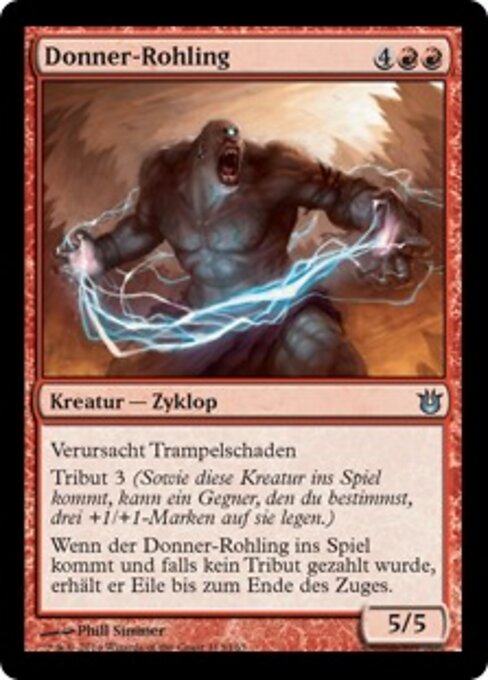 Bruto do Trovão (Thunder Brute) - Born of the Gods (#113) - Illustrated by Phill Simmer - Magic: The Gathering Card