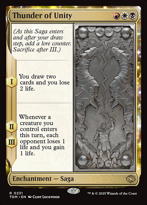 Thunder of Unity - Tarkir: Dragonstorm (#231) - Illustrated by Clint Lockwood - Magic: The Gathering Card