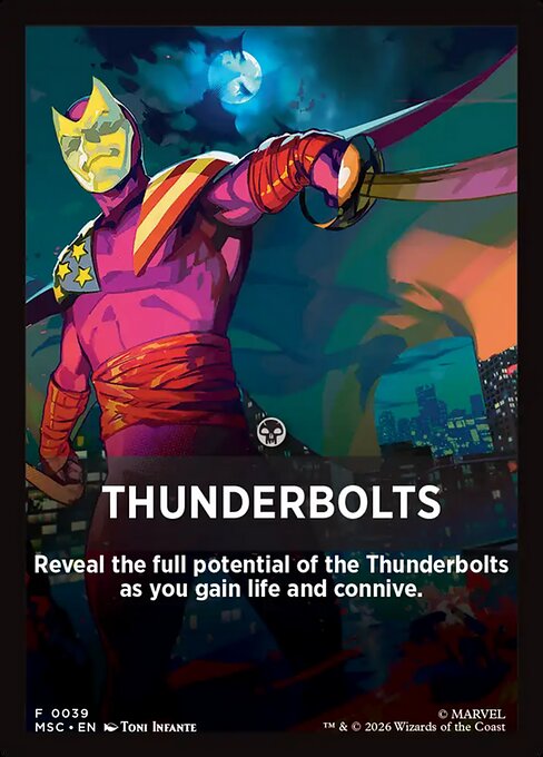 Thunderbolts - Marvel Super Heroes Jumpstart Front Cards (#39) - Illustrated by Toni Infante - Magic: The Gathering Card