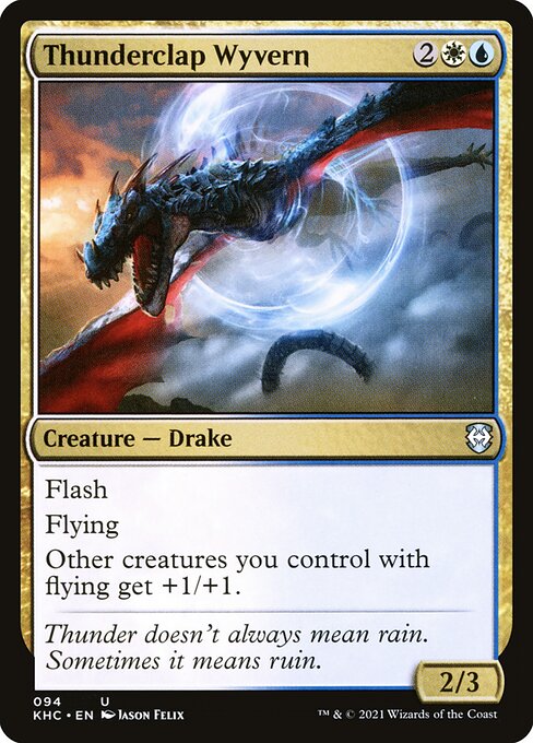 Thunderclap Wyvern - Kaldheim Commander Magic card