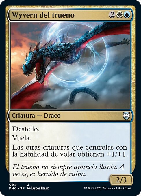 Donnerschlag-Lindwurm (Thunderclap Wyvern) - Magic Origins (#218) - Illustrated by Jason Felix - Magic: The Gathering Card