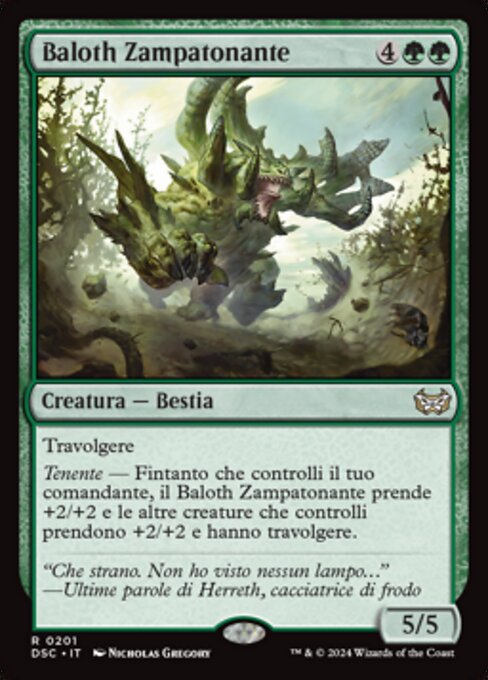 雷蹄巴洛西 (Thunderfoot Baloth) - New Capenna Commander (#317) - Illustrated by Nicholas Gregory - Magic: The Gathering Card