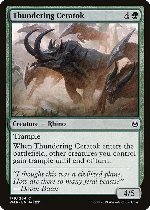 Thundering Ceratok - War of the Spark Magic card