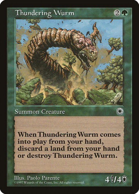 Thundering Wurm - Portal Magic card