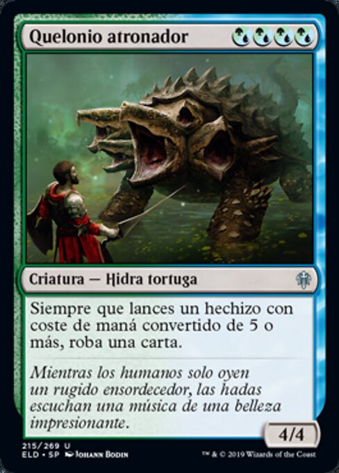 Quelonio atronador (Thunderous Snapper) - Throne of Eldraine (#215) - Illustrated by Johann Bodin - Magic: The Gathering Card