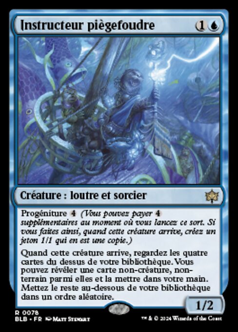 Instructeur piègefoudre (Thundertrap Trainer) - Bloomburrow (#78) - Illustrated by Matt Stewart - Magic: The Gathering Card