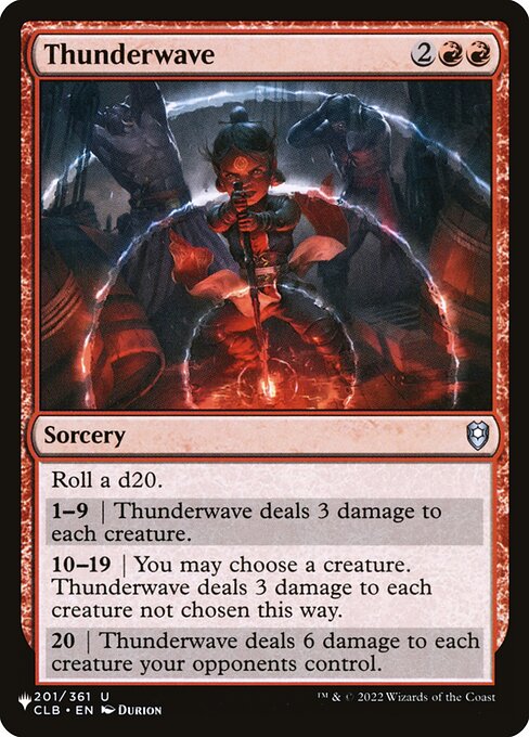 Thunderwave - The List (#CLB-201) - Illustrated by Durion - Magic: The Gathering Card