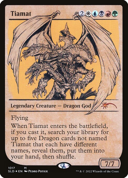 提亚玛特 (Tiamat) - Adventures in the Forgotten Realms (#298) - Illustrated by Tyler Jacobson - Magic: The Gathering Card