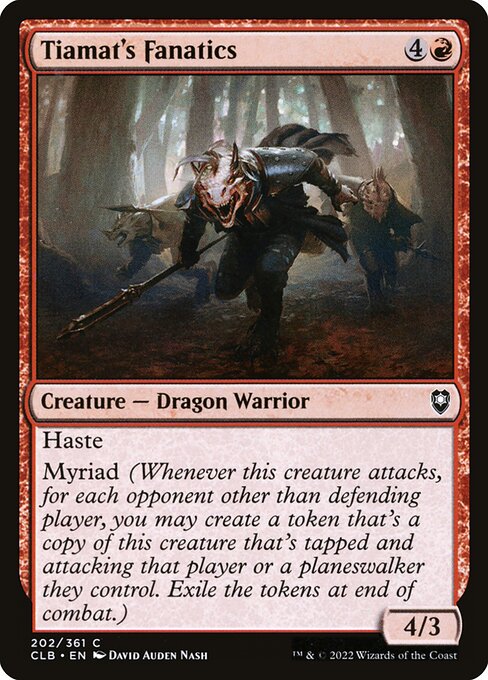Tiamat's Fanatics - Commander Legends: Battle for Baldur's Gate Magic card