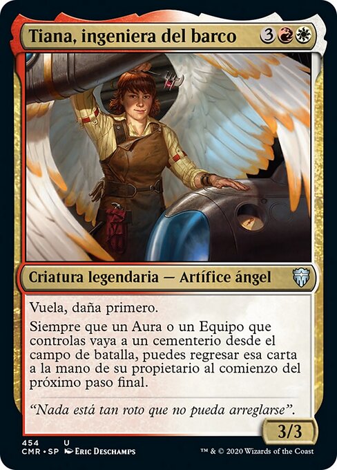 Tiana, ingeniera del barco (Tiana, Ship's Caretaker) - Commander Legends (#454) - Illustrated by Eric Deschamps - Magic: The Gathering Card