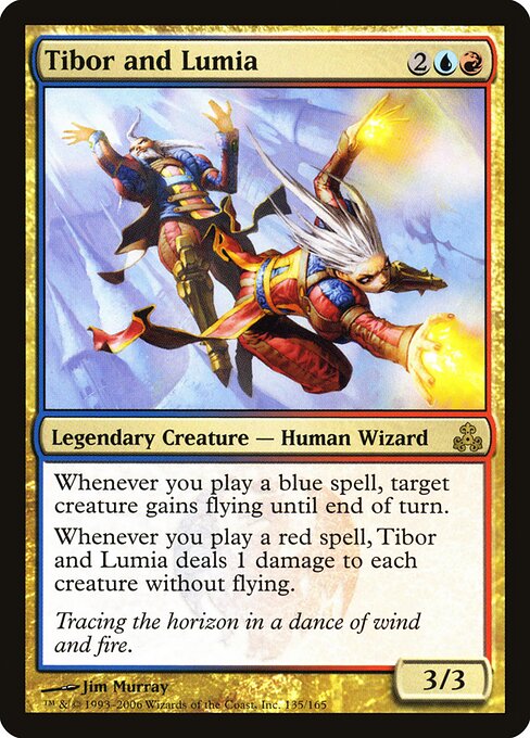 Tibor and Lumia - Guildpact (#135) - Illustrated by Jim Murray - Magic: The Gathering Card