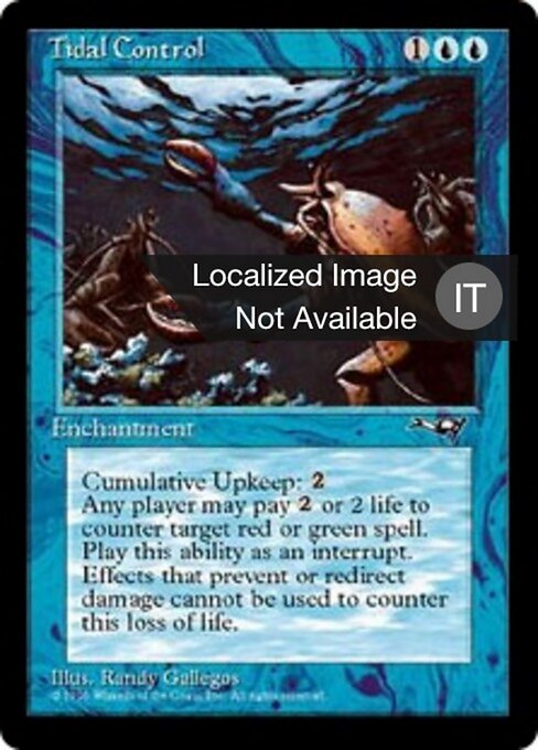 Controllo delle Maree (Tidal Control) - Alliances (#40) - Illustrated by Randy Gallegos - Magic: The Gathering Card