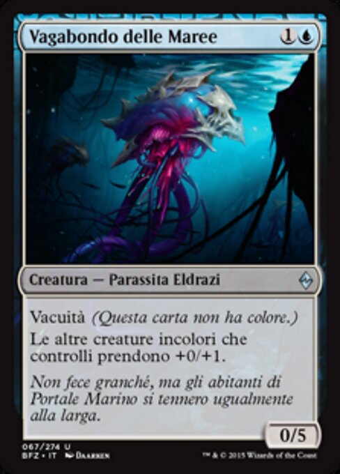 潮汐漂体 (Tide Drifter) - Battle for Zendikar (#67) - Illustrated by Daarken - Magic: The Gathering Card