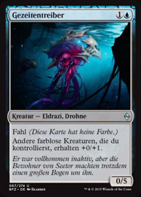 Скиталец Приливов (Tide Drifter) - Battle for Zendikar (#67) - Illustrated by Daarken - Magic: The Gathering Card