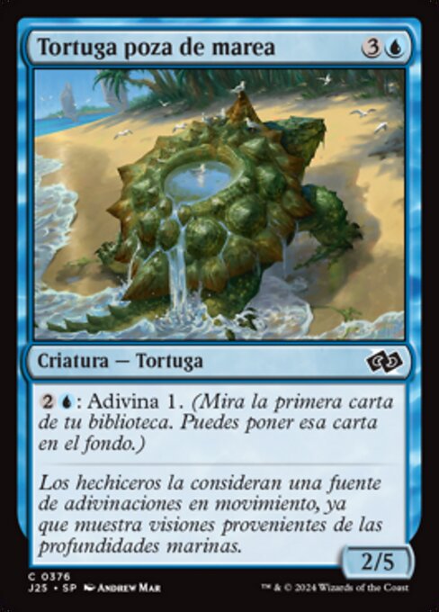 Testuggine Pozza di Marea (Tidepool Turtle) - Foundations Jumpstart (#376) - Illustrated by Andrew Mar - Magic: The Gathering Card