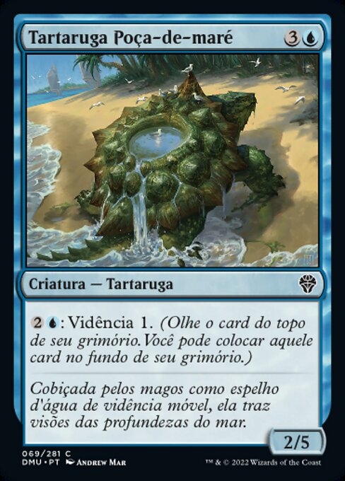 Tortuga poza de marea (Tidepool Turtle) - Dominaria United (#69) - Illustrated by Andrew Mar - Magic: The Gathering Card