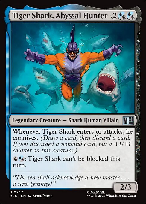 Tiger Shark, Abyssal Hunter - Marvel Super Heroes Commander Magic card