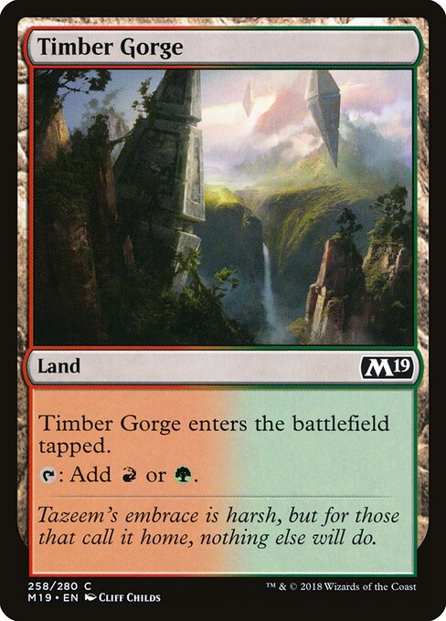 Timber Gorge - Core Set 2019 Magic card