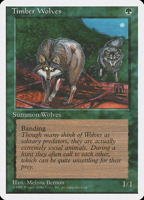 Timber Wolves - Fourth Edition Magic card