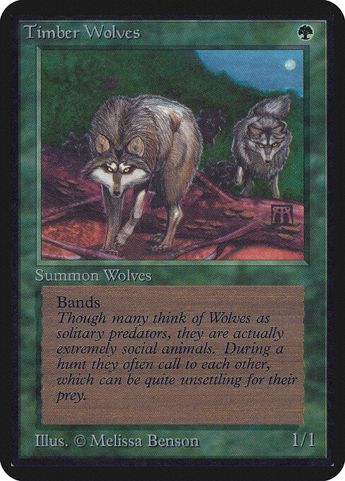 森林狼 (Timber Wolves) - Fourth Edition Foreign Black Border (#275) - Illustrated by Melissa A. Benson - Magic: The Gathering Card