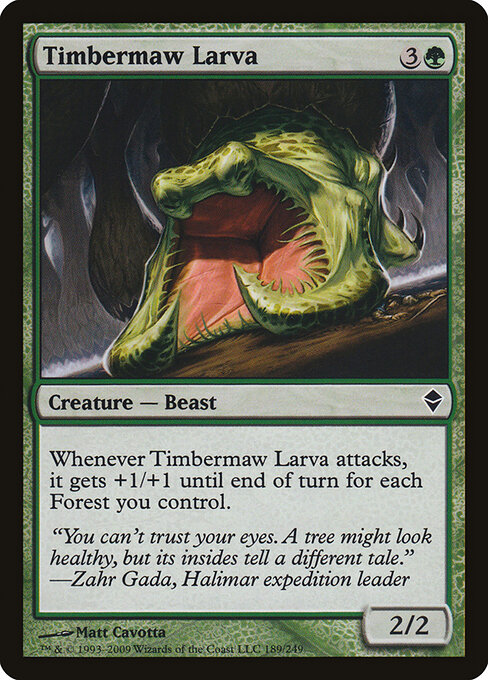 Timbermaw Larva - Zendikar Magic card