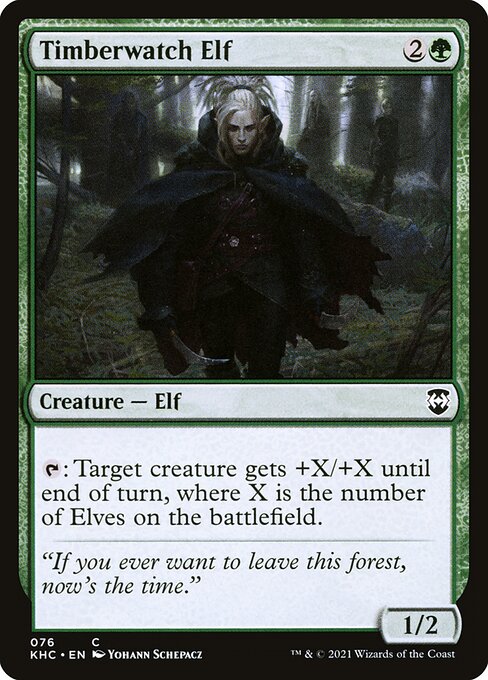 Timberwatch Elf - Kaldheim Commander Magic card