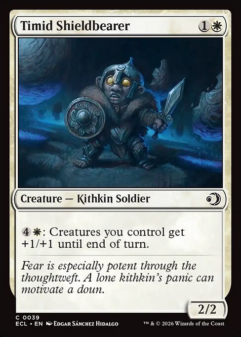 Timid Shieldbearer - Lorwyn Eclipsed Magic card