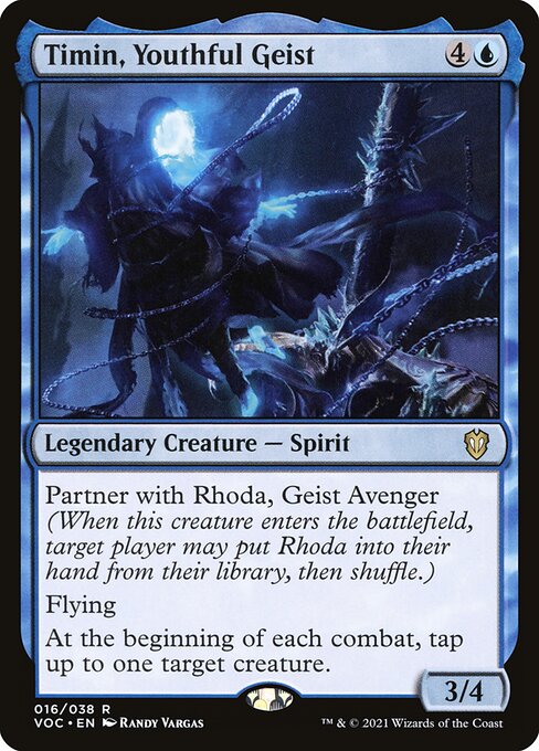 Timin, Youthful Geist - Crimson Vow Commander (#16) - Illustrated by Randy Vargas - Magic: The Gathering Card