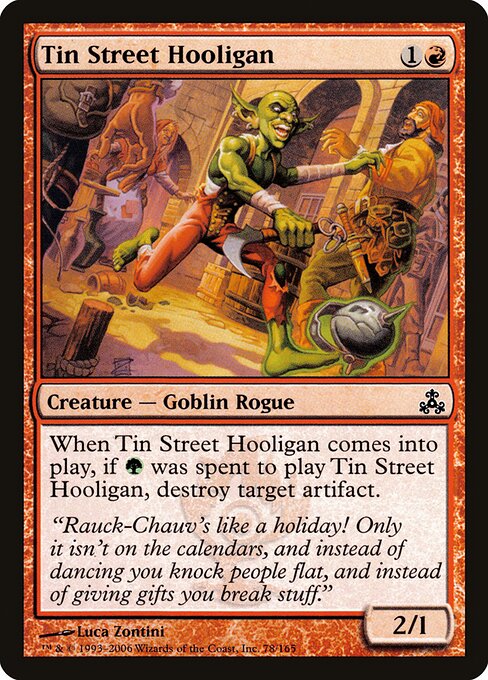 Tin Street Hooligan - Guildpact (#78) - Illustrated by Luca Zontini - Magic: The Gathering Card