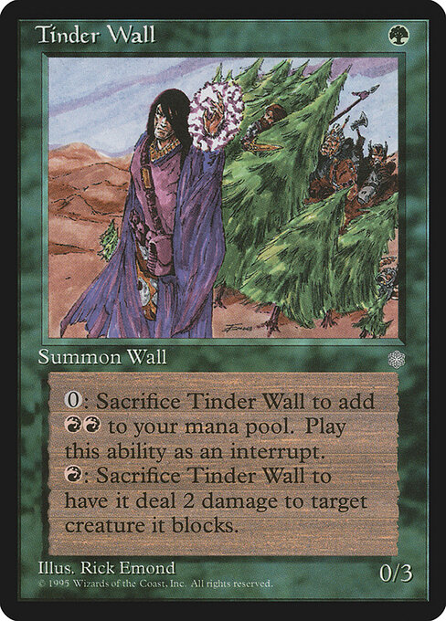 Zundermauer (Tinder Wall) - Coldsnap Theme Decks (#270) - Illustrated by Rick Emond - Magic: The Gathering Card