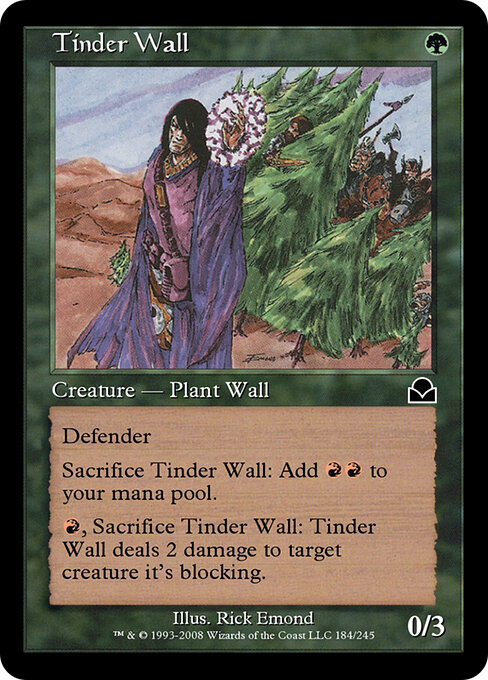 Tinder Wall - Masters Edition II Magic card