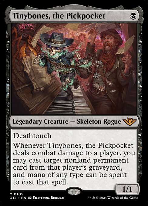 Tinybones, the Pickpocket - Outlaws of Thunder Junction (#109) - Illustrated by Ekaterina Burmak - Magic: The Gathering Card