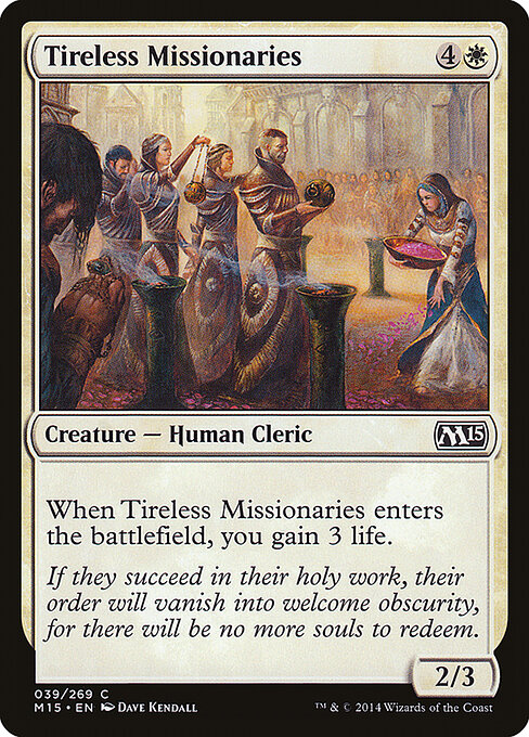 Tireless Missionaries - Magic 2015 Magic card