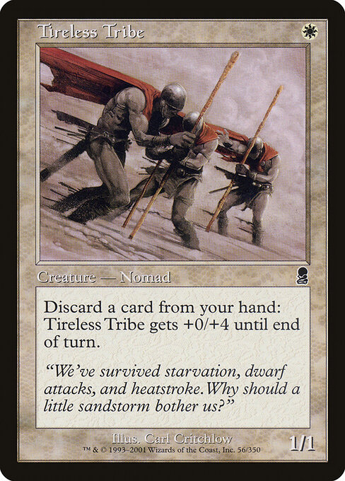 Tireless Tribe - Odyssey (#56) - Illustrated by Carl Critchlow - Magic: The Gathering Card