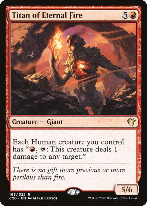 Titan of Eternal Fire - Commander 2020 Magic card
