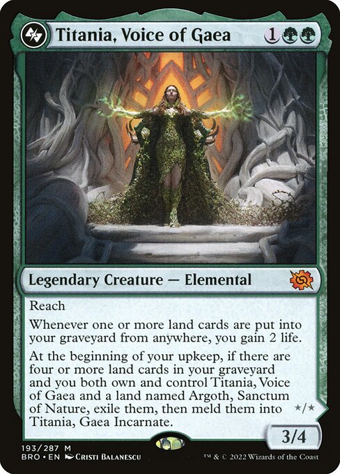 Titania, Voice of Gaea - The Brothers' War Magic card